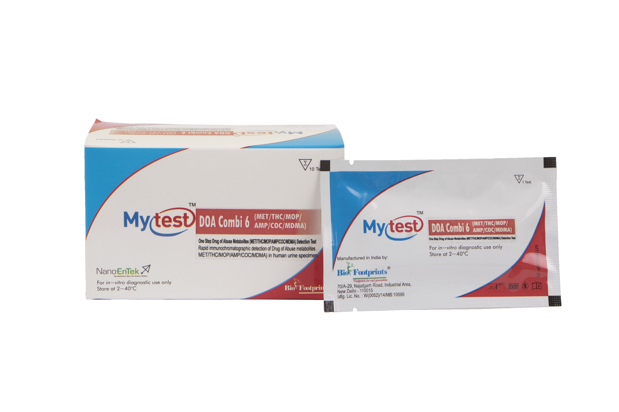 Mytest DOA Combi 6 (MET/THC/MOP/AMP/COC/MDMA

